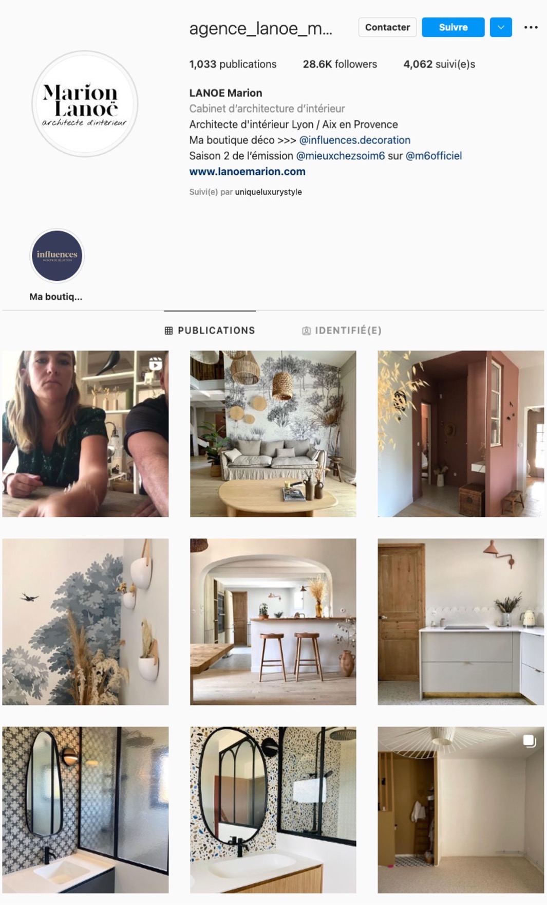 VILLAS Decoration comptes Instagram déco